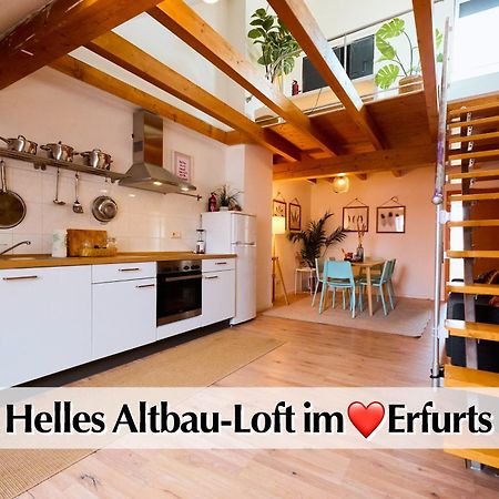 Helle 72Qm Maisonette Wohnung Im Herzen Erfurts Mit Kingsize Bett, Smart-Tv, Etc Luaran gambar