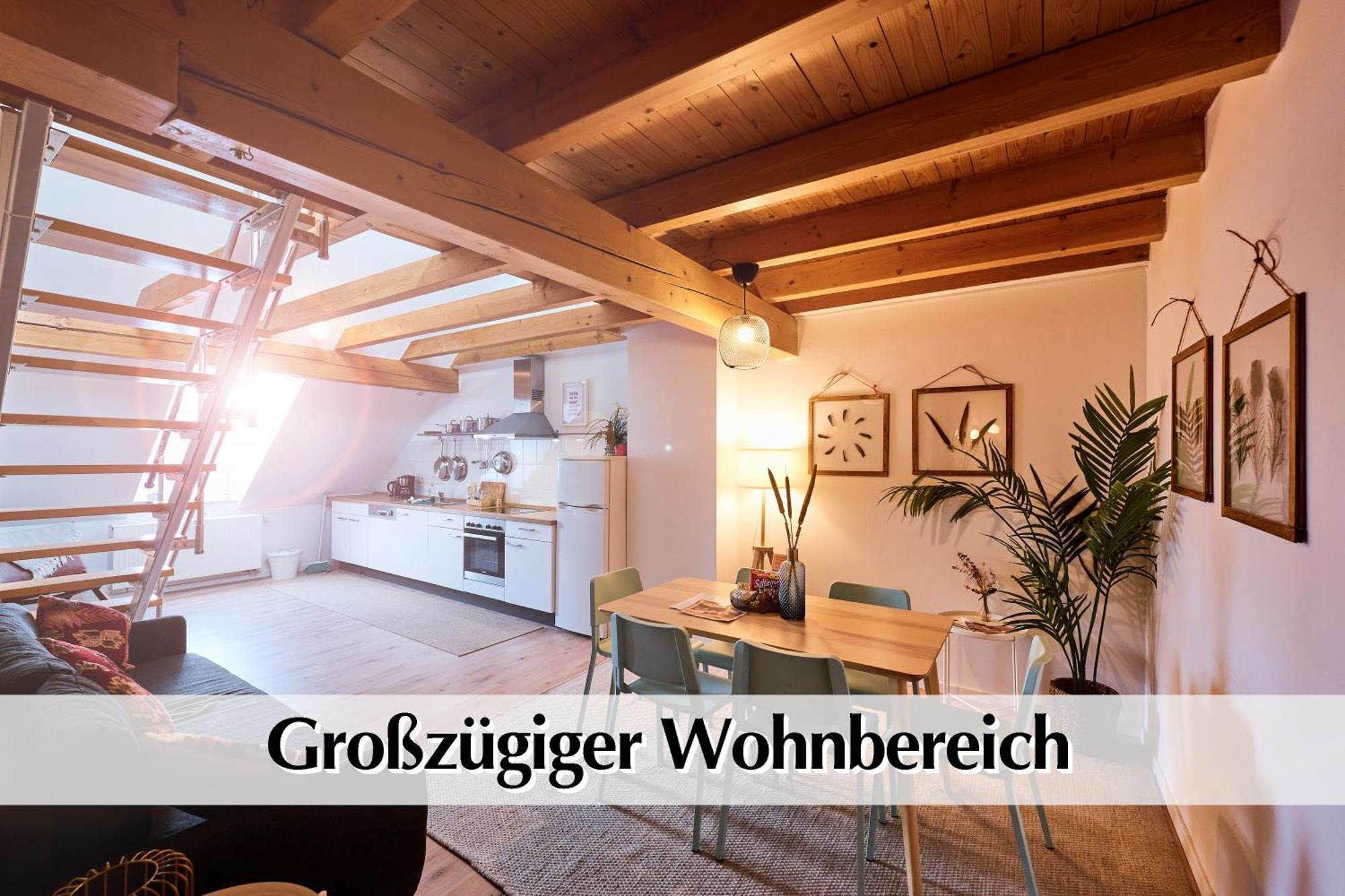 Helle 72Qm Maisonette Wohnung Im Herzen Erfurts Mit Kingsize Bett, Smart-Tv, Etc Luaran gambar