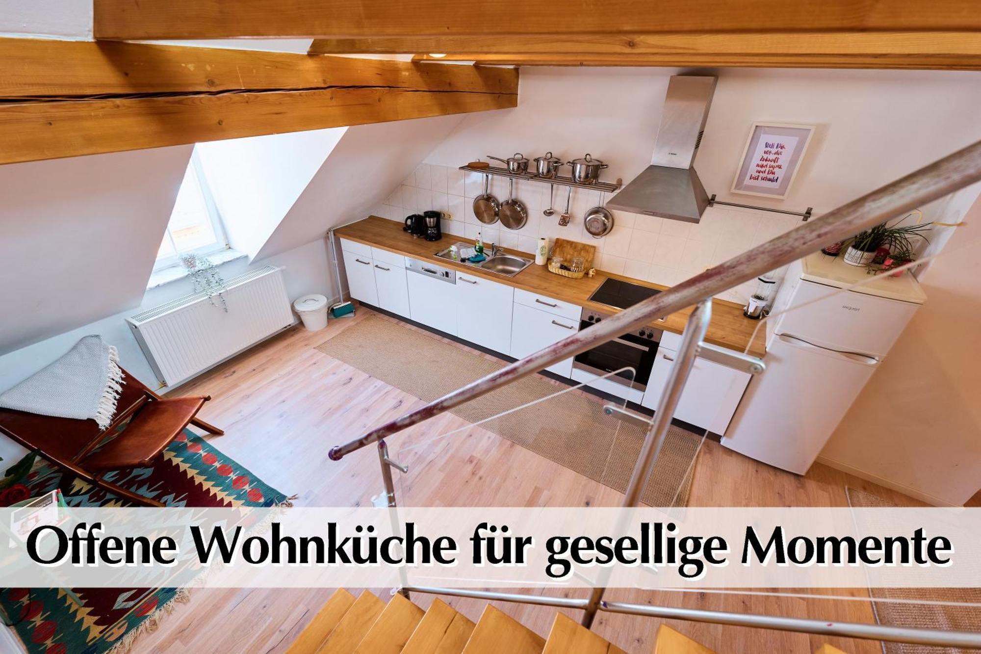 Helle 72Qm Maisonette Wohnung Im Herzen Erfurts Mit Kingsize Bett, Smart-Tv, Etc Luaran gambar
